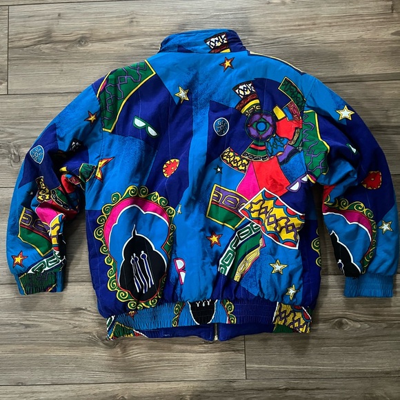 VINTAGE Janeve Multicolor Quilted Bomber Jacket - Picture 10 of 10